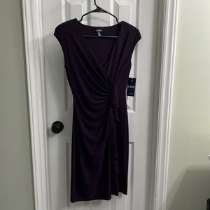 Chaps dress, purple, size small. Never been worn!